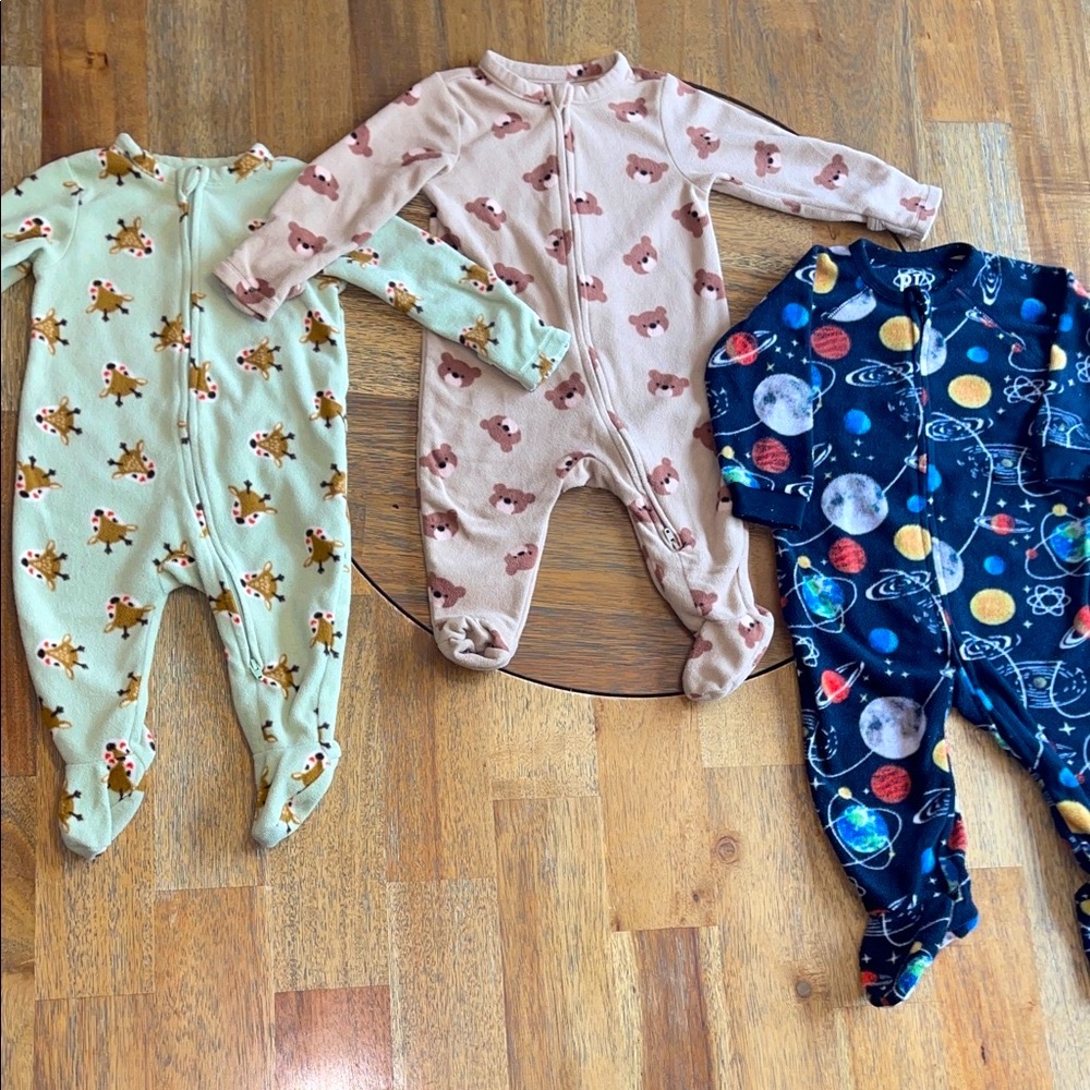 Gender Neutral Fleece Sleepers - two way zip